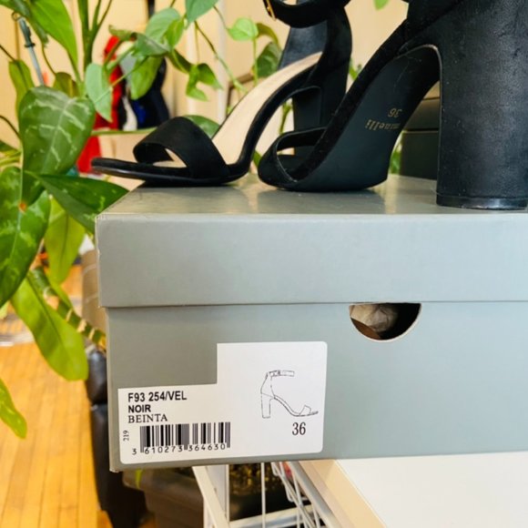 MINELLI BLACK SUEDE SANDAL - BEINTA - Picture 6 of 7